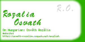 rozalia osvath business card