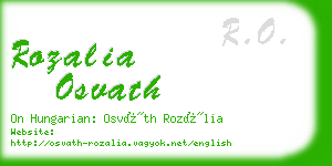 rozalia osvath business card